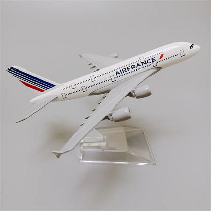 Alloy Metal Air France A380 Airlines Airplane Model France Airbus 380 Airways Diecast Air Plane Model Aircraft w Stand Gift 16cm