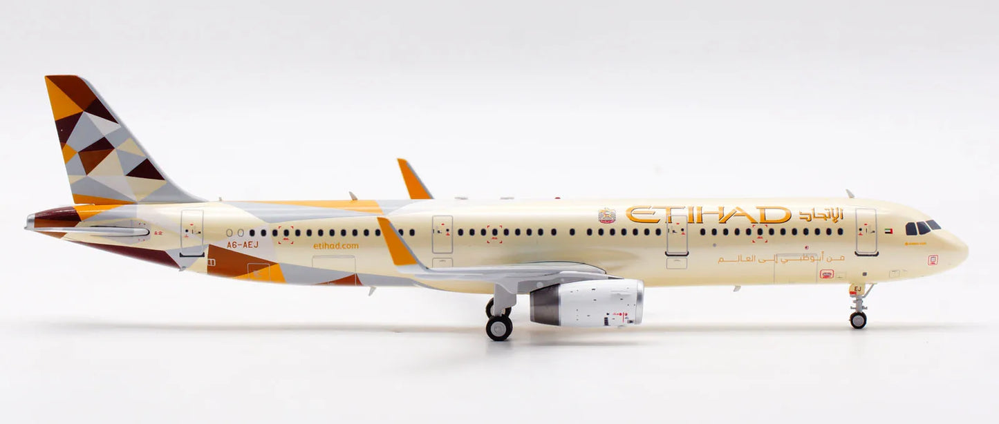 IF321EY1222 Alloy Collectible Plane Gift INFLIGHT 1:200 ETIHAD AIRWAYS Airbus A321 Diecast Aircraft Jet Model A6-AEJ With Stand