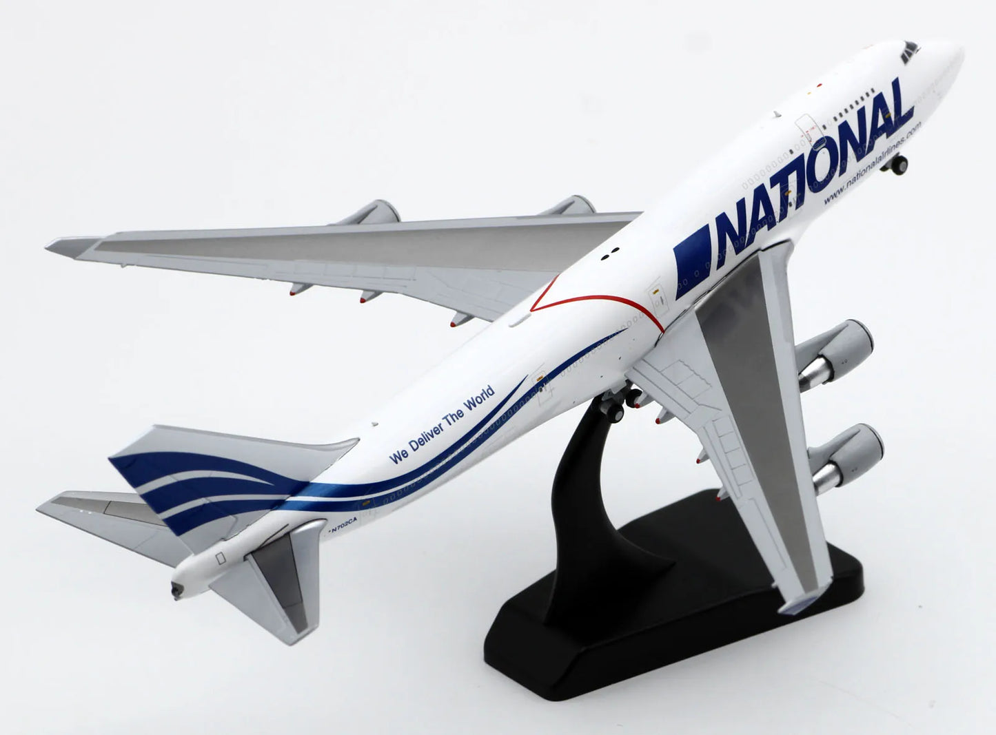 XX4975 Alloy Collectible Plane Gift JC Wings 1:400 National Airlines Boeing B747-400(BCF)  Diecast Aircraft Jet Model N702CA