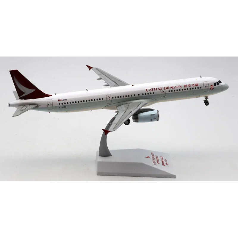 EW2321007 Alloy Collectible Plane Gift JC Wings 1:200 Cathay Dragon Airlines Airbus A321 Diecast Aircraft Jet Model B-HTG