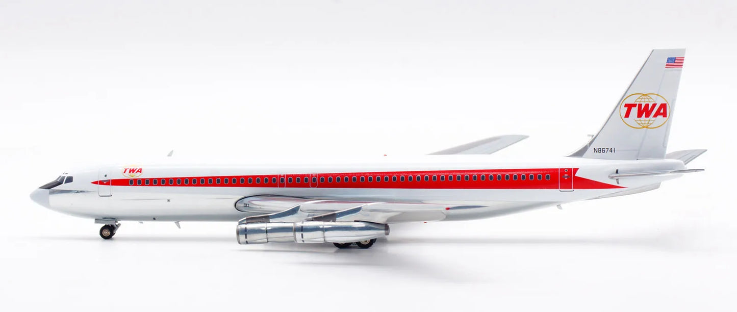 IF701TW0823P Alloy Collectible Plane Gift INFLIGHT 1:200 Trans World Airline TWA Boeing B707-100 Diecast Aircraft Model N86741