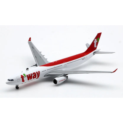 LH4283 Alloy Collectible Plane Gift JC Wings 1:400 T'Way Airlines Airbus A330-300 Diecast Aircraft Jet Model HL8501 With Stand