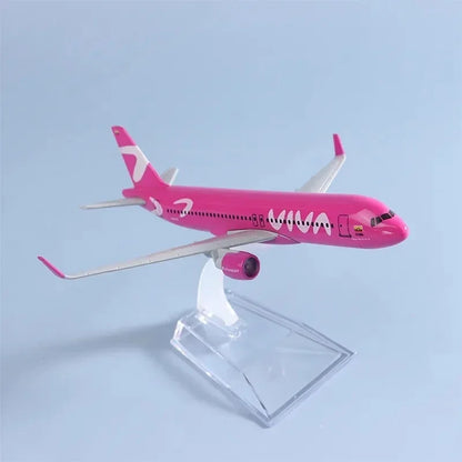 Columbia Airline A320 Aircraft Model 1:400 16cm Metal Aircraft Model Aviation Airbus Simulation Alloy Material Children's Toys