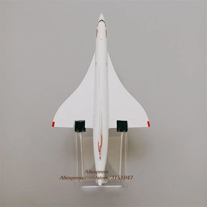 16cm Airplane Model Air British Concorde Aircraft Model Diecast Metal Alloy Air Plane Airplanes Model 1:400 Plane Toy Gift