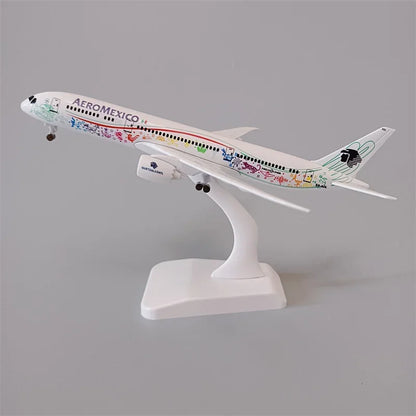 Mexican Air AEROMEXICO Airlines Boeing 787 B787 Airways Alloy Metal Airplane Model Diecast Plane Model & Wheels Aircraft 19cm