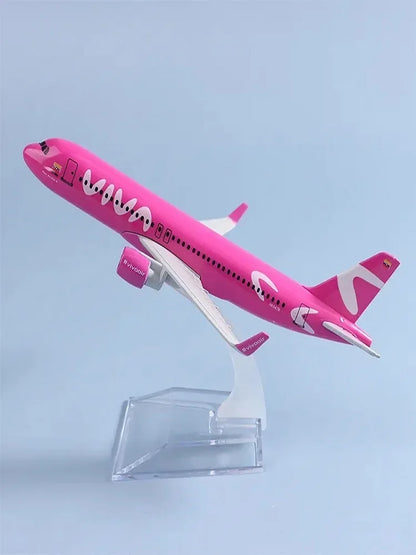 Columbia Airline A320 Aircraft Model 1:400 16cm Metal Aircraft Model Aviation Airbus Simulation Alloy Material Children's Toys