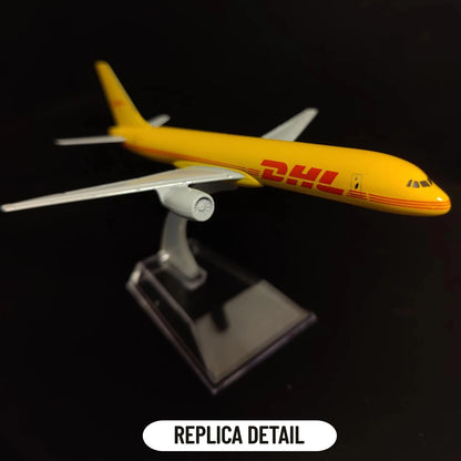 Scale 1:400 Metal Replica Aircraft 15cm DHL Cargo Boeing 757 Diecast Model Aviation Collectible Miniature Souvenir Ornament