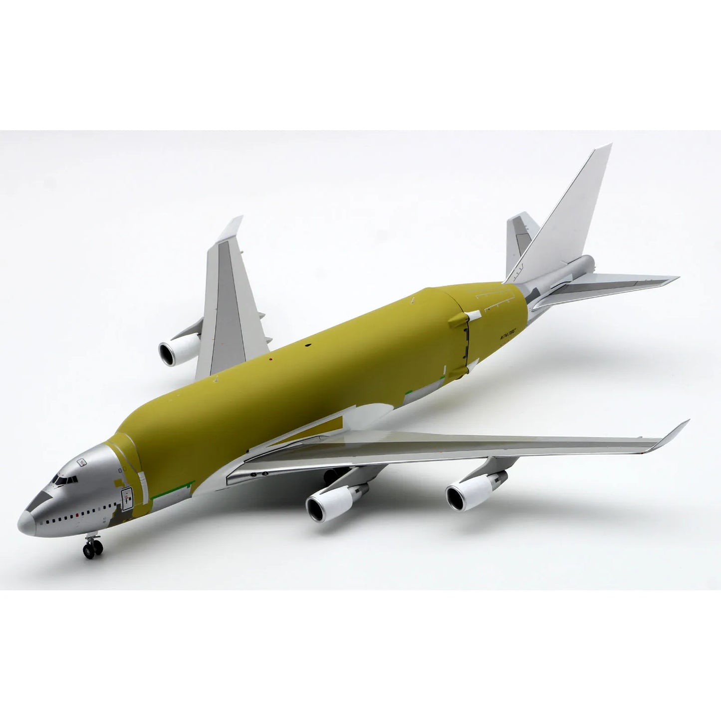 LH2166 Alloy Collectible Plane Gift JC Wings 1:200 Boeing 'BareMetal' B747-400LCF Diecast Aircraft JET Model N7478C With Stand