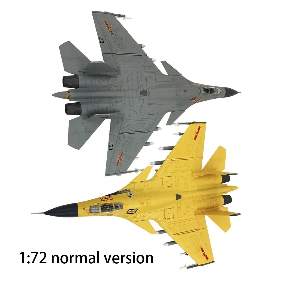 1/72 Scale Alloy Aircraft Chinese Air Force J-15 Carrier Based Plane Fighter J15 Model Toys Gift for Collection Decoration