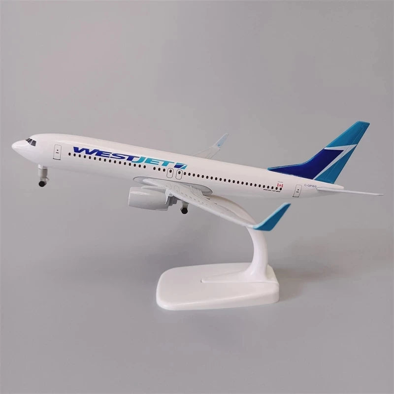 NEW 20cm Alloy Metal CANADA Air WESTJET WEST JET Airlines Boeing 737 B737 Airways Diecast Airplane Model Plane Aircraft