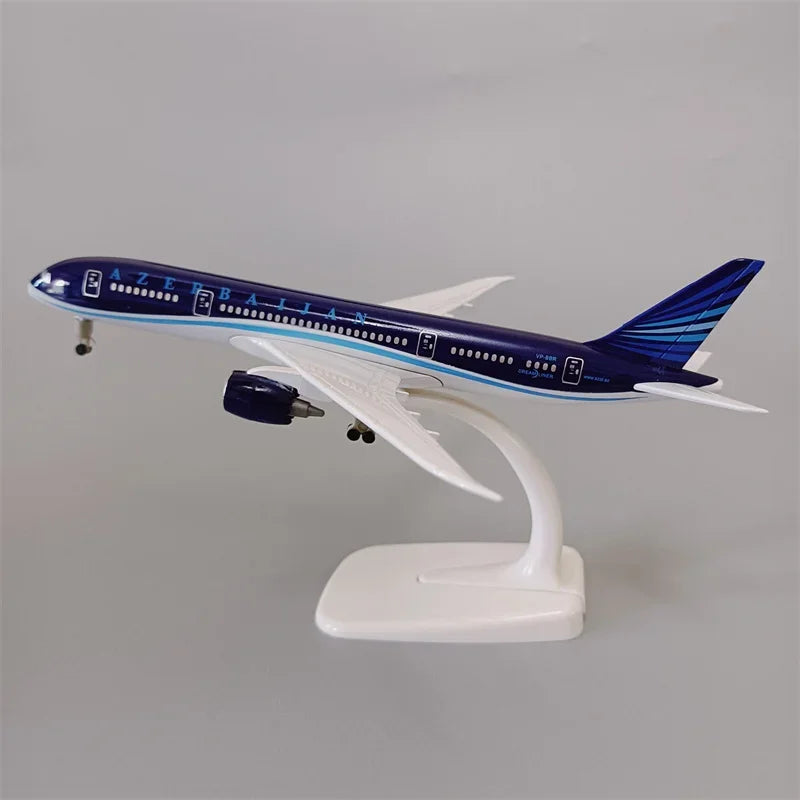 NEW 19cm Air Azerbaijan Airlines B787 Boeing 787 Airways Plane Model Alloy Metal Diecast Model Airplane Aircraft With Wheels