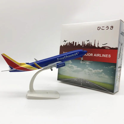 Metal Aircraft Model 20cm 1:400 U.s. Southwest B737 Metal Replica Alloy Material With Landing Gear Wheels Ornament Boy Gift