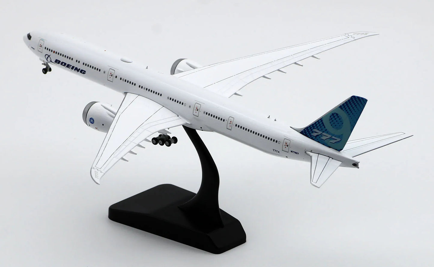 LH4162 Alloy Collectible Plane Gift JC Wings 1:400 Boeing B777-9X Folded "House Color" Diecast Aircraft Model N779XY With Stand