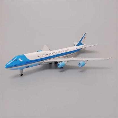 USA Air Force One B747 Airlines Boeing 747 Airways Diecast Airplane Model Plane Model 20cm Alloy Metal Aircraft w Landing Gears