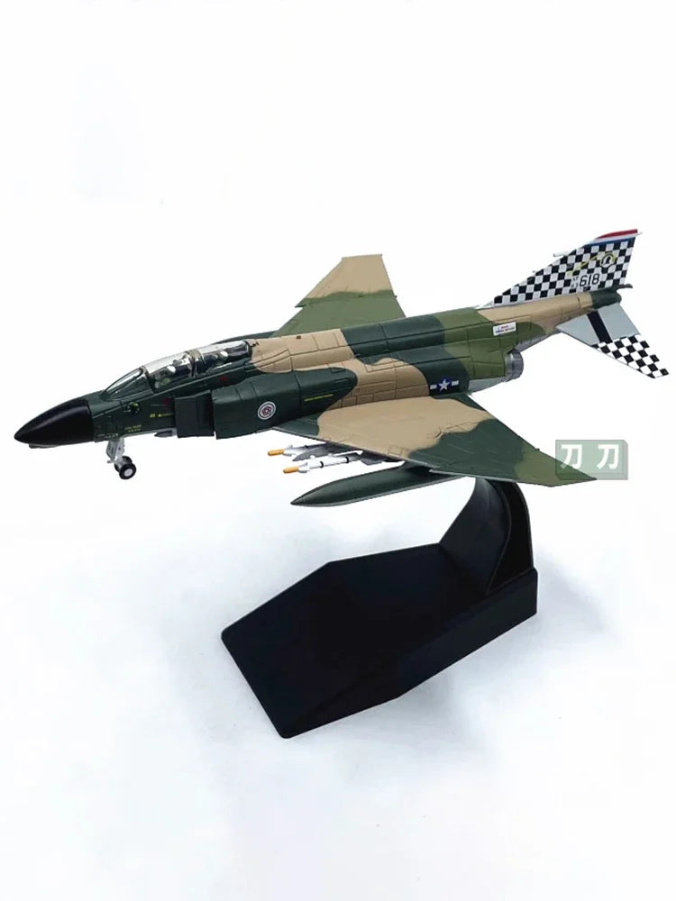 Diecast 1:100 Scale American F4C fighter Alloy Finished Aircraft Model Toy Static Decoration Souvenir Gifts For Adult Boy