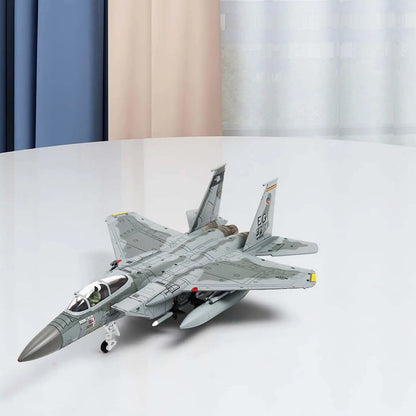 1:100 Metal F-15 American Planes Model Simulation Aircraft Model Display Ornaments Fighter Model for Table Bar Shelf Cafe Gifts