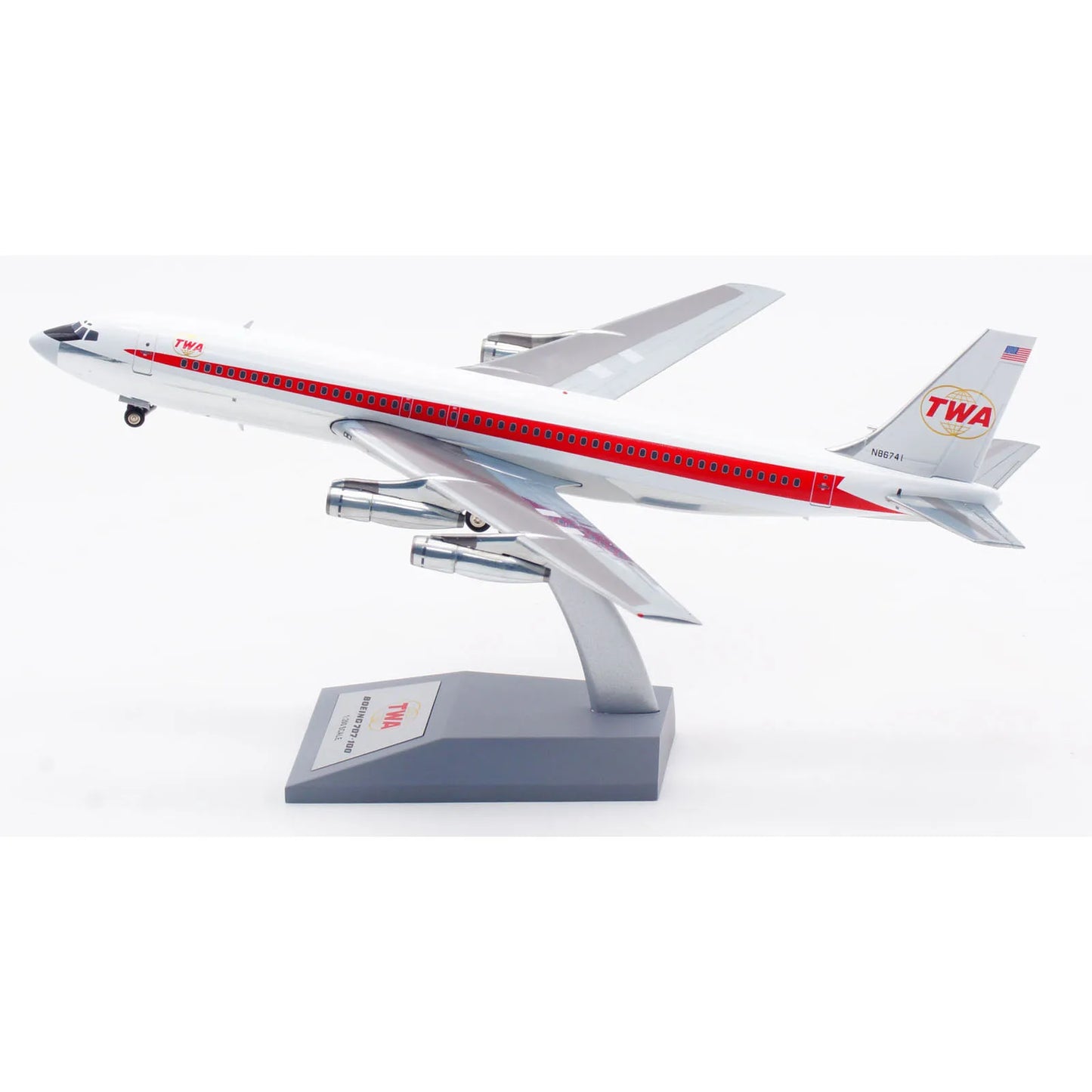 IF701TW0823P Alloy Collectible Plane Gift INFLIGHT 1:200 Trans World Airline TWA Boeing B707-100 Diecast Aircraft Model N86741