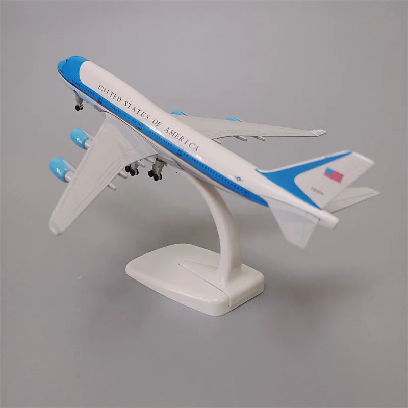 USA Air Force One B747 Airlines Boeing 747 Airways Diecast Airplane Model Plane Model 20cm Alloy Metal Aircraft w Landing Gears