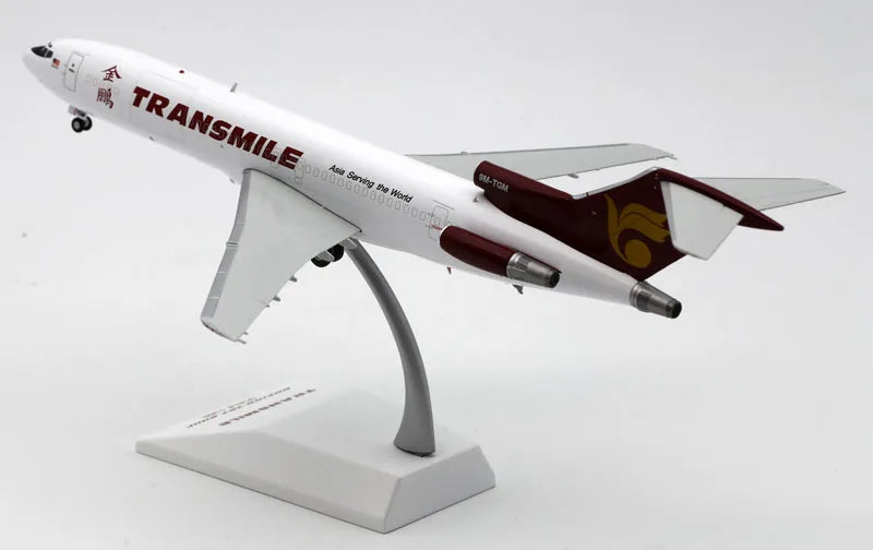 LH2439 Alloy Collectible Plane Gift JC Wings 1:200 Transmile Air Services Boeing B727-200 Diecast Aircraft Jet Model 9M-TGM