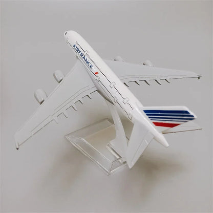 Alloy Metal Air France A380 Airlines Airplane Model France Airbus 380 Airways Diecast Air Plane Model Aircraft w Stand Gift 16cm