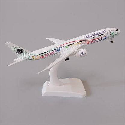 Mexican Air AEROMEXICO Airlines Boeing 787 B787 Airways Alloy Metal Airplane Model Diecast Plane Model & Wheels Aircraft 19cm