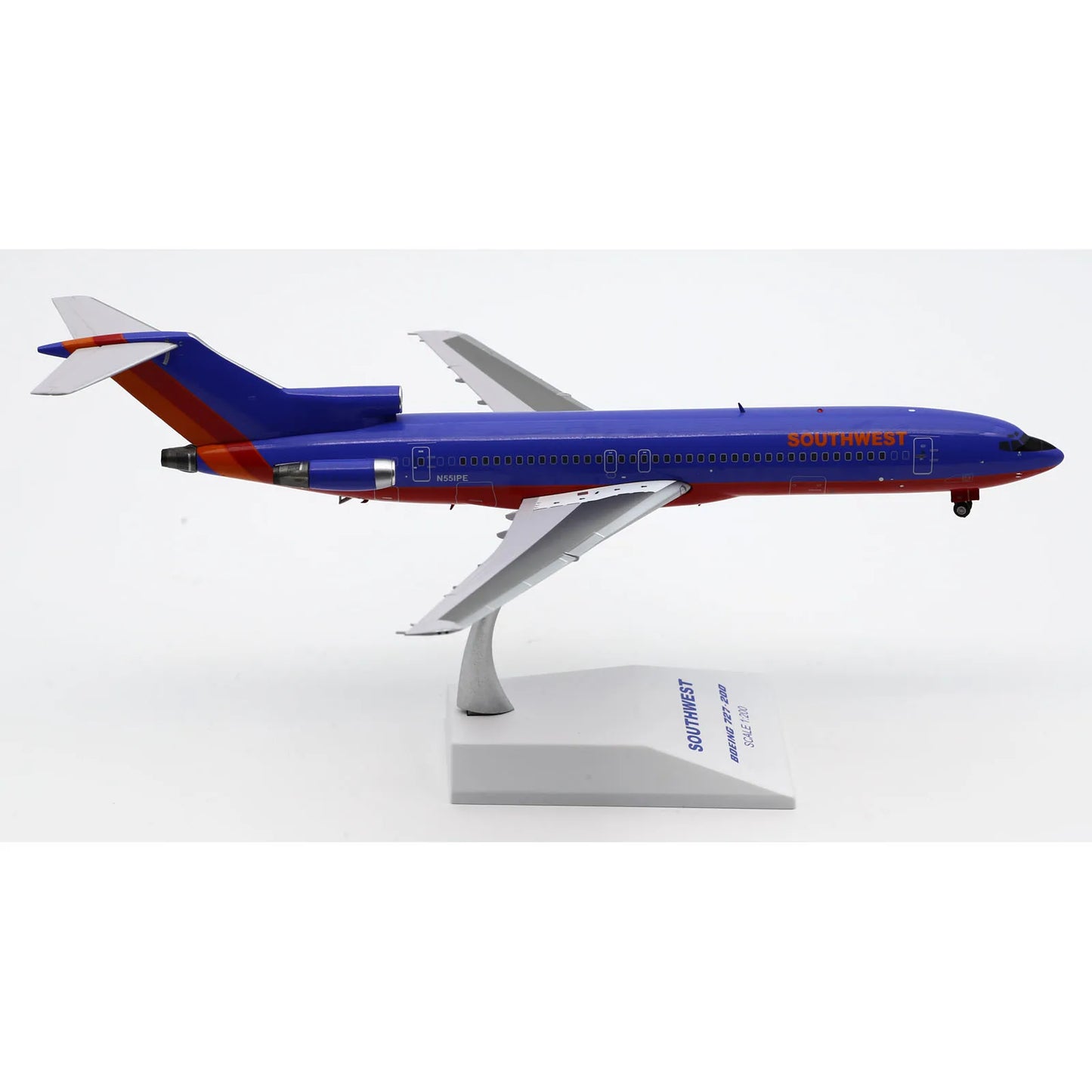 XX2393  Alloy Collectible Plane Gift JC Wings 1:200 Southwest Air Boeing B727-200 Diecast Aircraft Jet Model N551PE With Stand