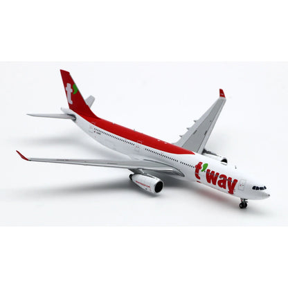 LH4283 Alloy Collectible Plane Gift JC Wings 1:400 T'Way Airlines Airbus A330-300 Diecast Aircraft Jet Model HL8501 With Stand