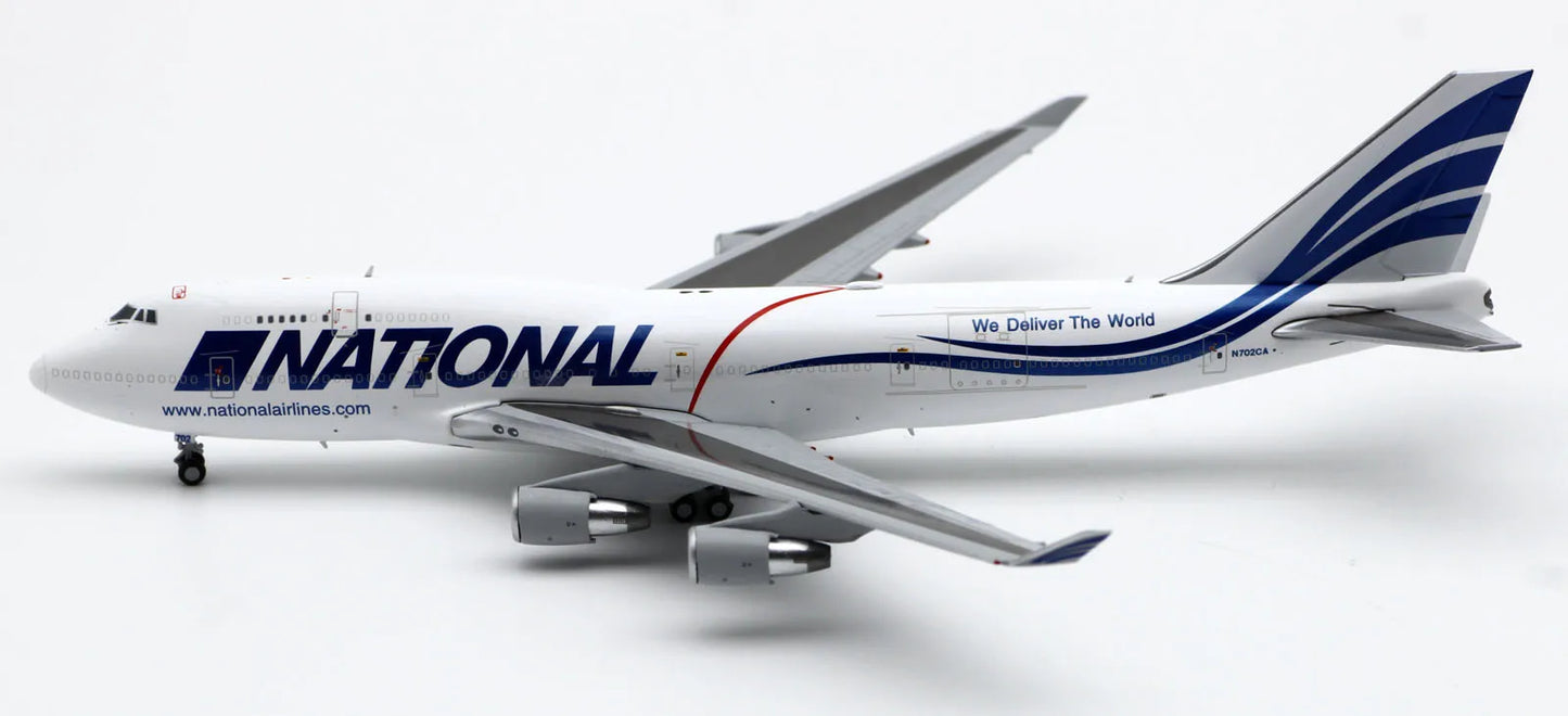 XX4975 Alloy Collectible Plane Gift JC Wings 1:400 National Airlines Boeing B747-400(BCF)  Diecast Aircraft Jet Model N702CA