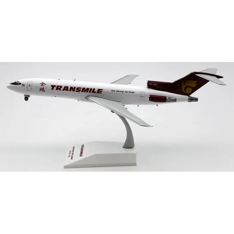 LH2439 Alloy Collectible Plane Gift JC Wings 1:200 Transmile Air Services Boeing B727-200 Diecast Aircraft Jet Model 9M-TGM