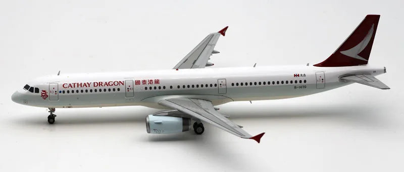 EW2321007 Alloy Collectible Plane Gift JC Wings 1:200 Cathay Dragon Airlines Airbus A321 Diecast Aircraft Jet Model B-HTG