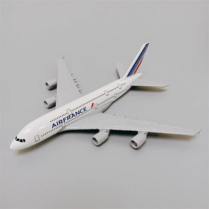 Alloy Metal Air France A380 Airlines Airplane Model France Airbus 380 Airways Diecast Air Plane Model Aircraft w Stand Gift 16cm