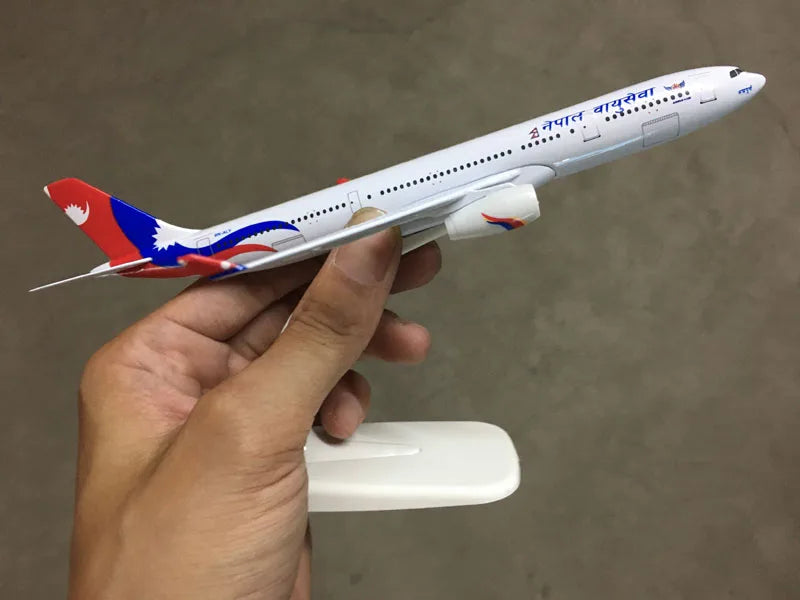 NEW 20cm Alloy Metal AIR Nepal Airlines Airbus 330 A330 Airplane Model Airways Plane Model Stand Diecast Aircraft Kids Gift Toys